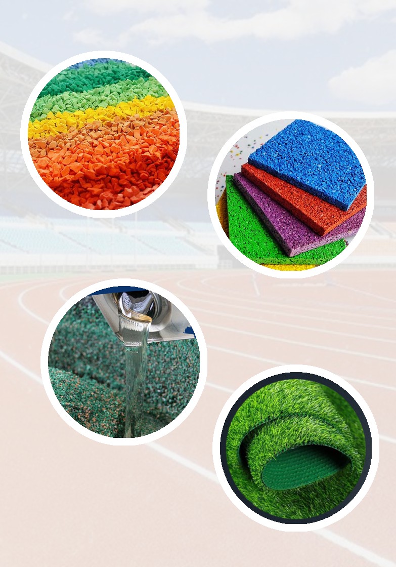EPDM rubber granules and artificial grass