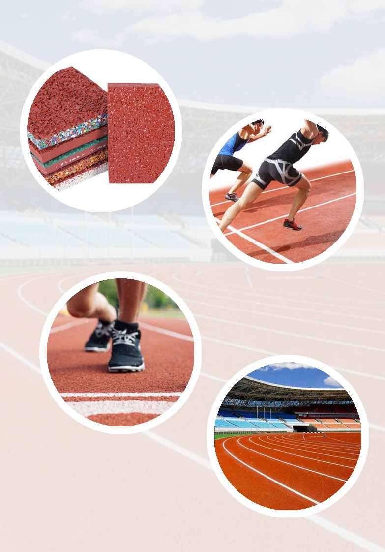 rubber running track systems EPDM PU prefabricated