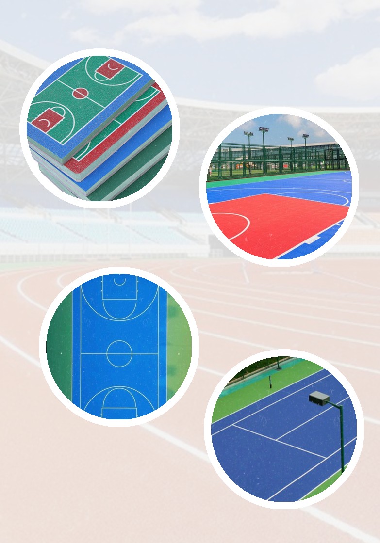 synthetic sports court acrylic interlocking tiles